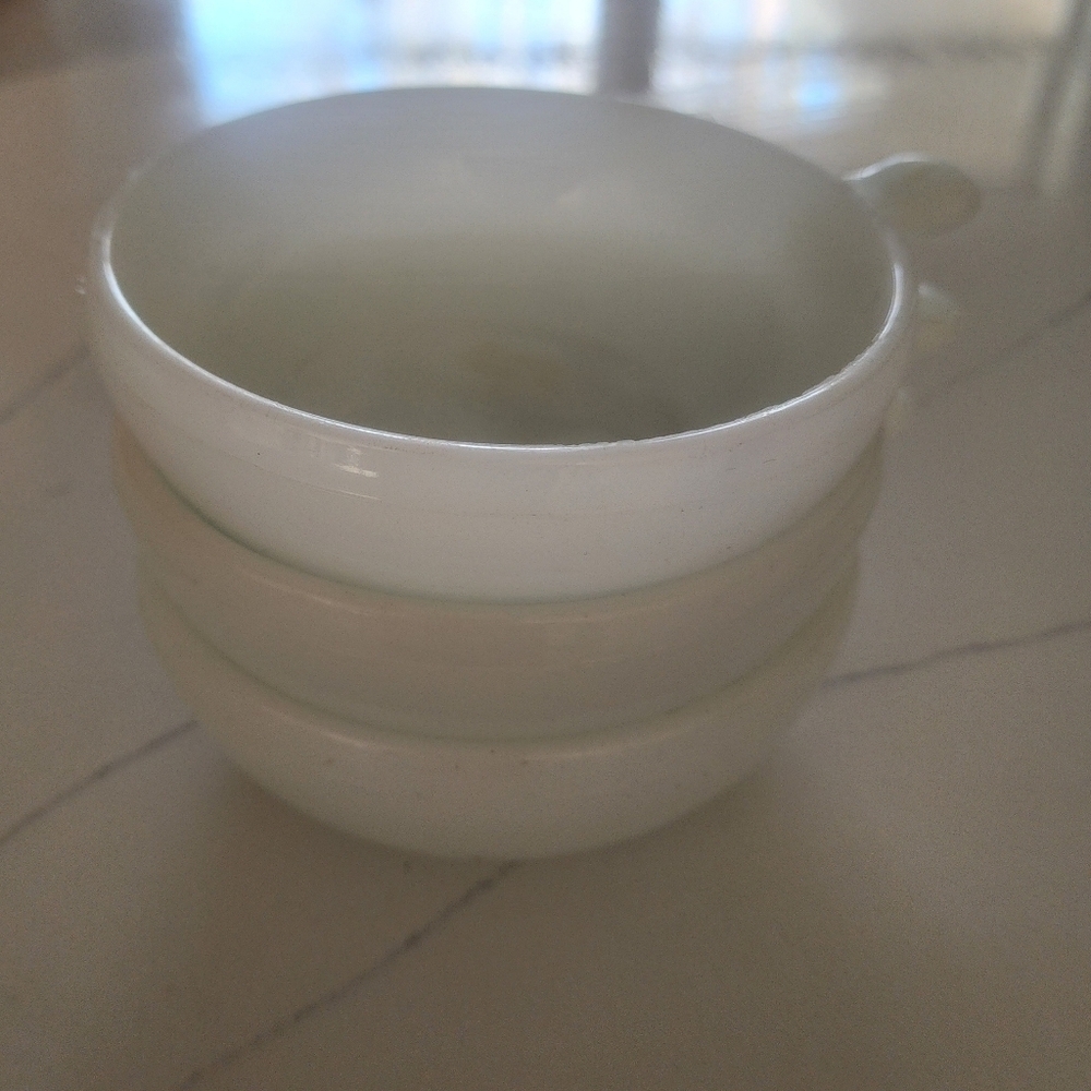Milk Glass Bowls, Set of three